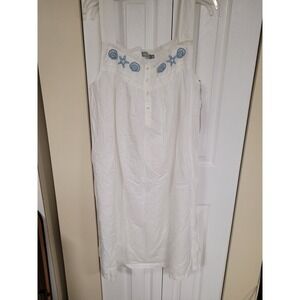 Victorian‎ Classics XL White Sleeveless Nightgown Beach Cover Up Resortwear